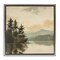 Stupell Industries Beige Mountain Landscape Framed Floater Canvas Wall Art